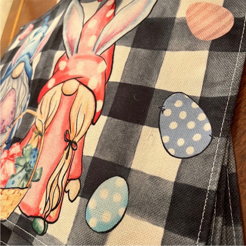 Easter Gnome Checkered Placemats - Picture 7 of 8